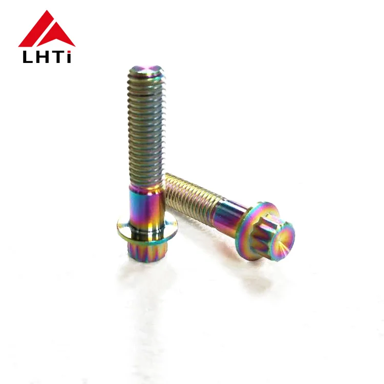 Competitive price Gr5 12 point flange screws titanium rim wheel bolt