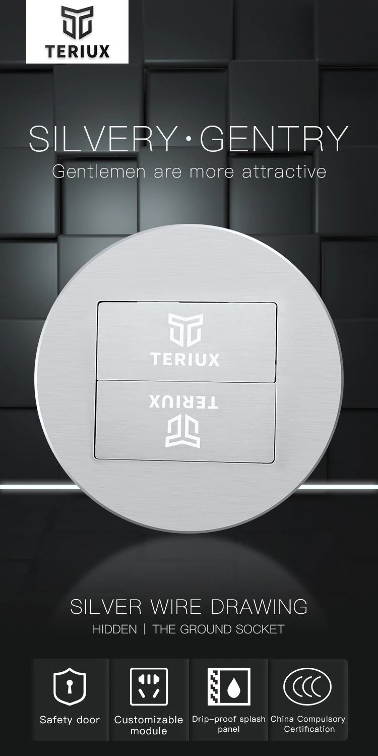 American standard stainless steel power 16A round hidden floor socket box