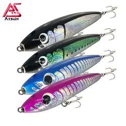 AS Swim Stickbait TopWater Lure Fishing 65g100g140g Wooden GT Tuna Trolling Pencil Artificial Floating Long Casting Wobblers