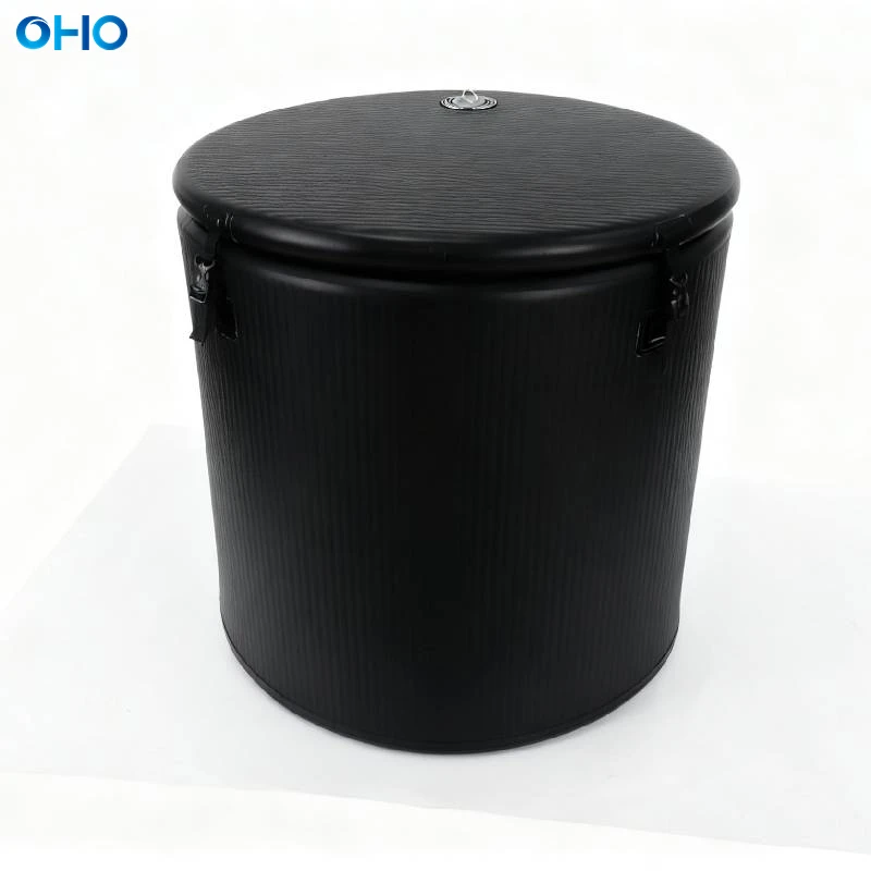 OEM ODM 5cm Drop Stitch Material Round Ice Bath Barrel Portable Cold Plunge Ice Bath Tub for Sale supplier