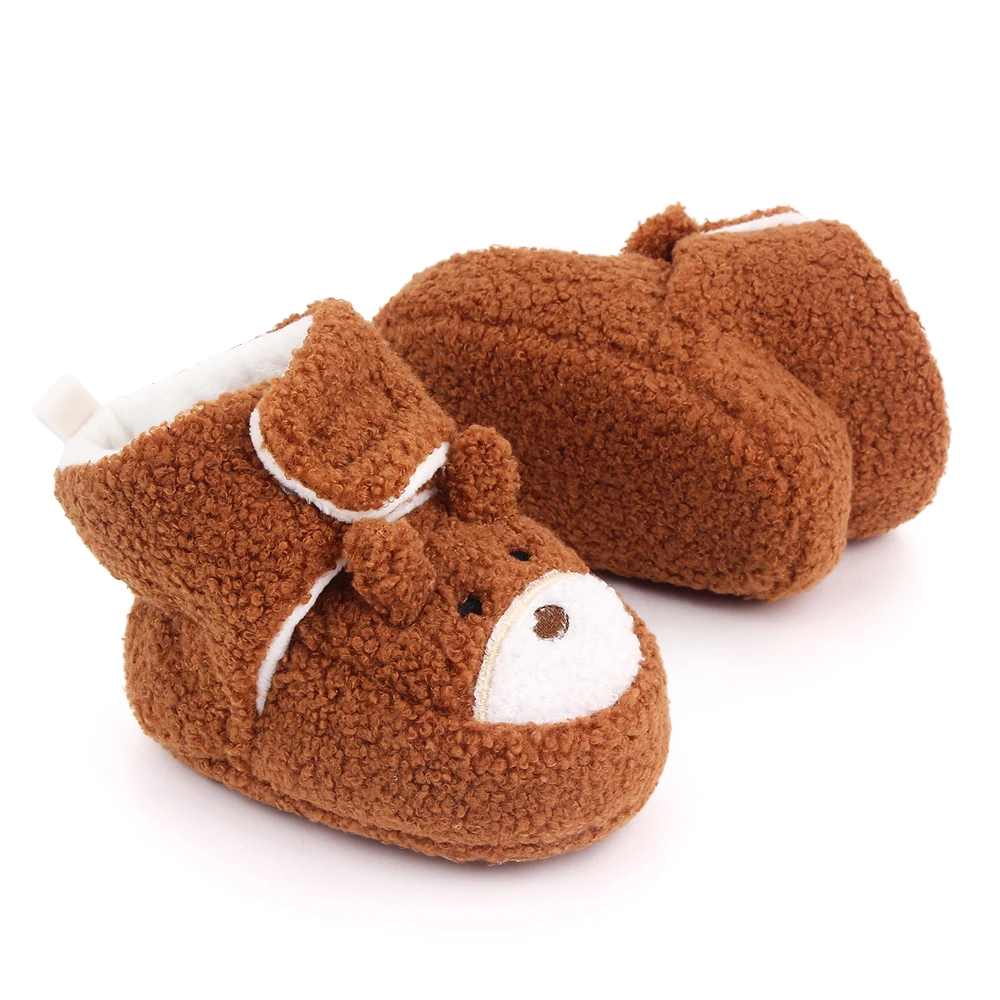 Winter baby boots cute cartoon soft sole baby shoes boys girls factory