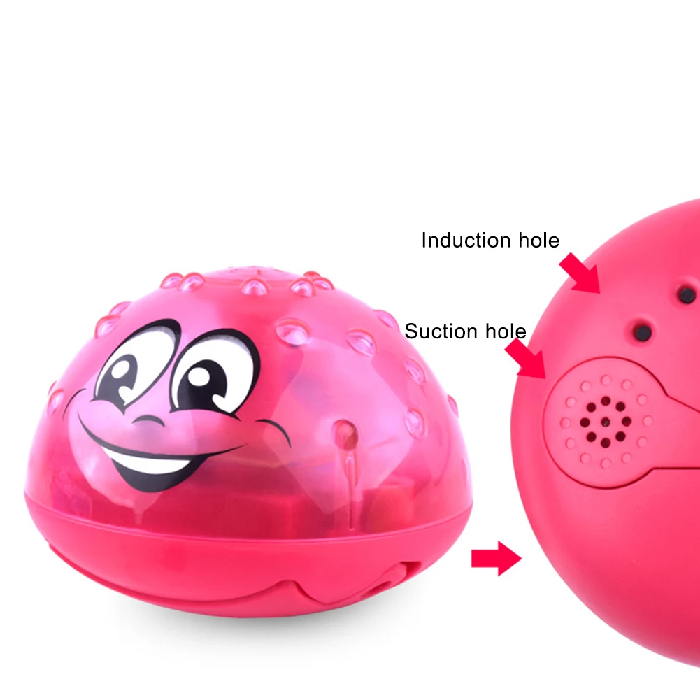 Lovely Led Flashing Bath Toys Light Up Musical Ball Water Squirt