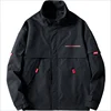 2019 Fashion Mens Clothes Casual Stand Collar Print Solid Plus Size Windbreaker Men Jackets