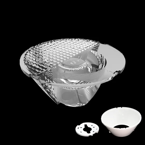 
2020 D57 COB New Patented Polarized Wall Washer LED lens High Efficiency Uniform light Spot Wash Up To 10m 