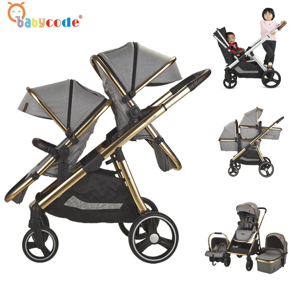 
2020 EN1888 0-36 Months luxury high view single 3 in 1 or twin double baby stroller 