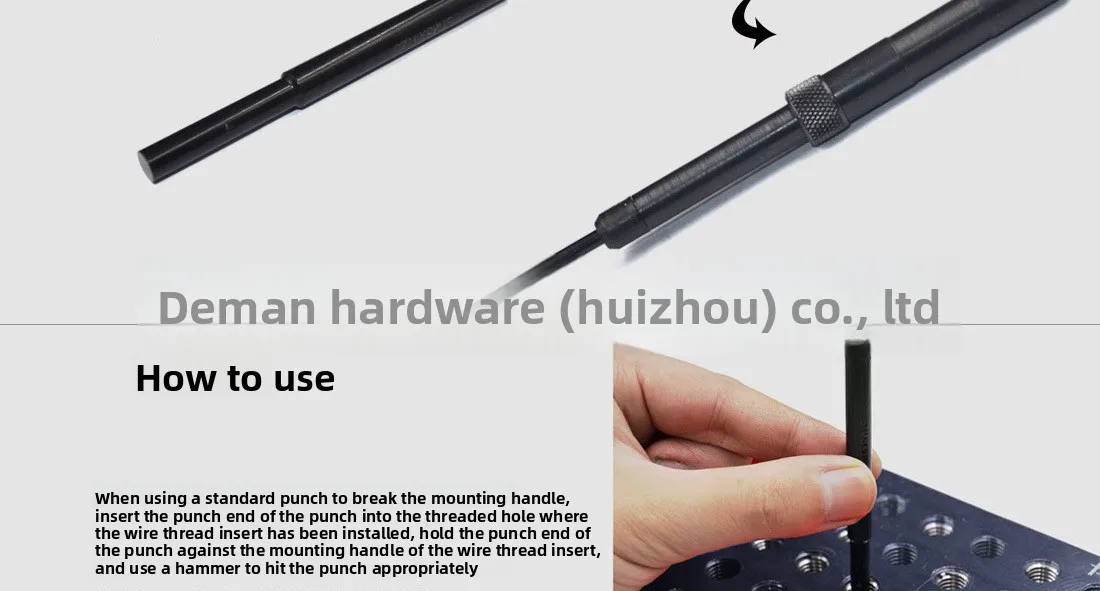 Wire Threaded Insert Automatic Punch Tool Threaded Sleeve End Removal ...