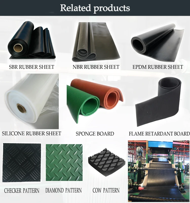 Synthetic SBR /NBR /NR /CR /EPDM Industrial Rubber Sheet Rolls