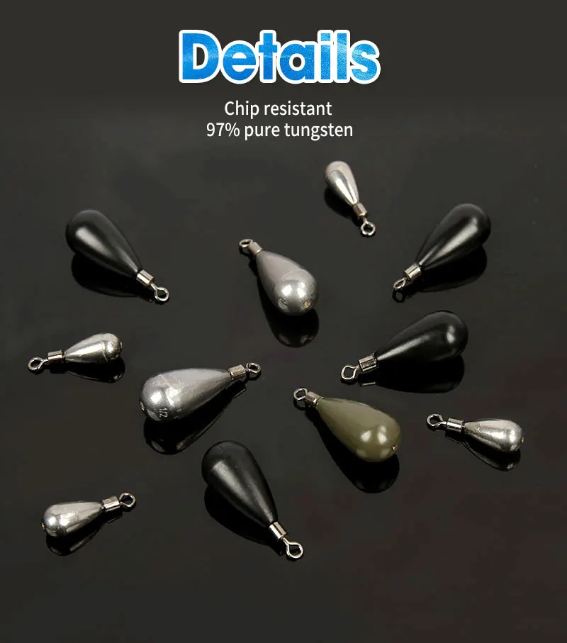Best Seller Tungsten Sinker Tungsten Skinny Tear Drop Shot Weight Buy Tungsten Skinny Tear