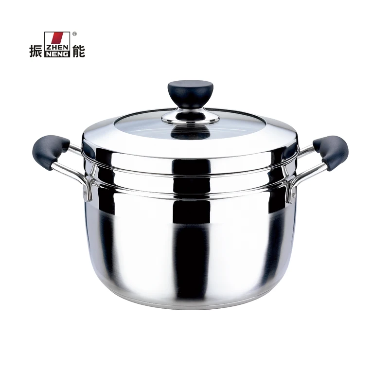 20cm Stainless Steel Steamer And Cooking Pots 2 Tier Food Steamer Pot   20cm Retail Stainless Steel Steamer And Cooking 