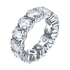 SKA affordable luxury oval cz diamond big band ring wedding eternity rings
