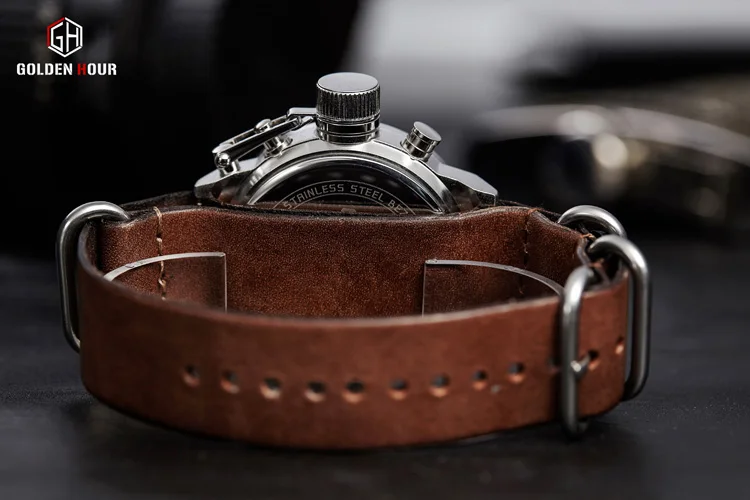 Mens Watches Top Brand Luxury Waterproof 24 hour Date Quartz Watch Man Leather Sport Wrist Watch Men Waterproof Clock