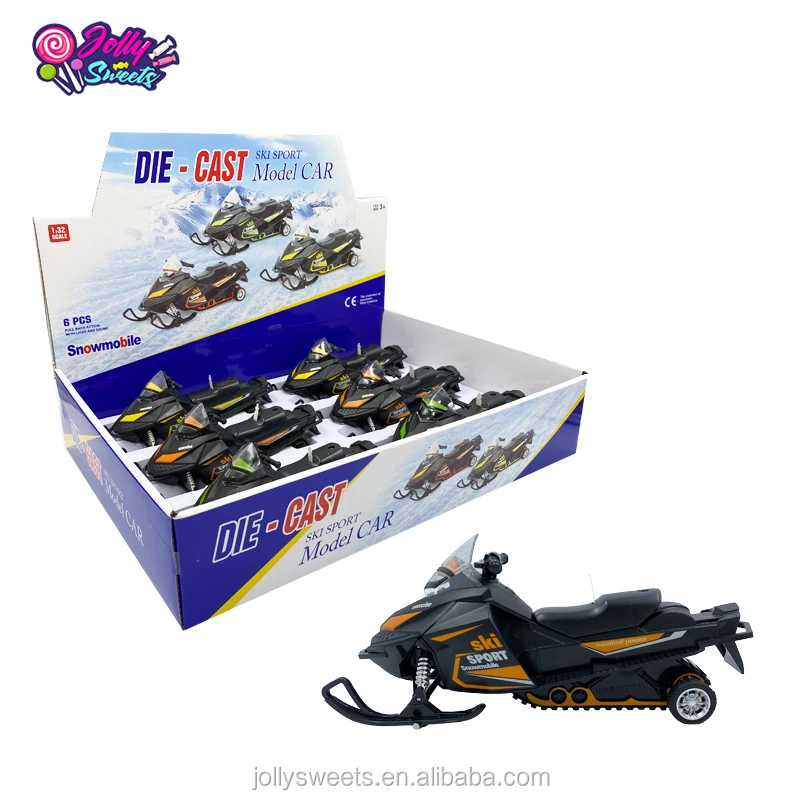1:32 Die-cast Snowmobile Motorcycle Pullback Model with Lights and Sounds 