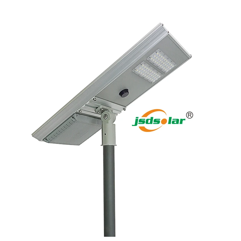 High lumen waterproof ip66 60w all in one intelligent street solar lamp bright 60w integrated solar street light for sale