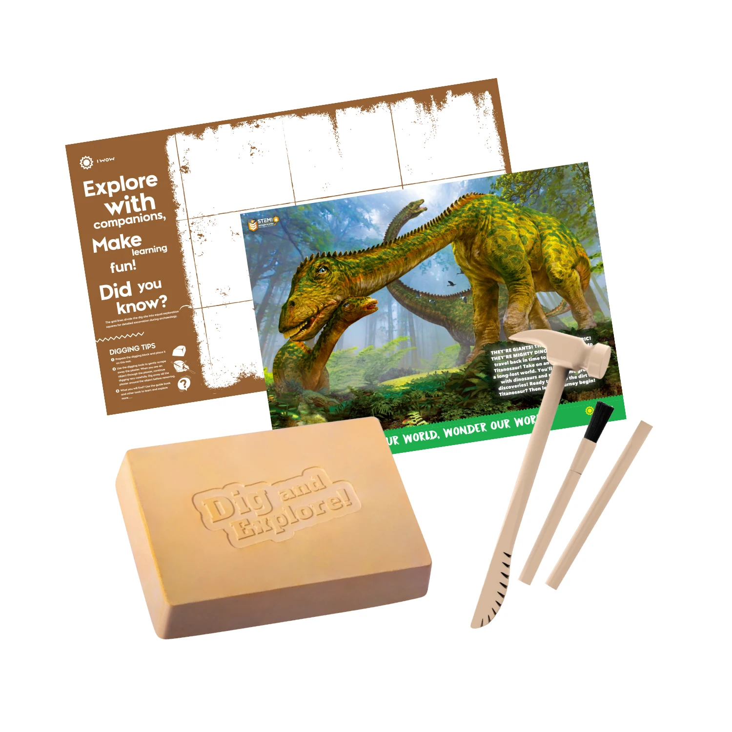 Educational Realistic Fossil Digging Dinosaur Dig Science Kits 3d ...