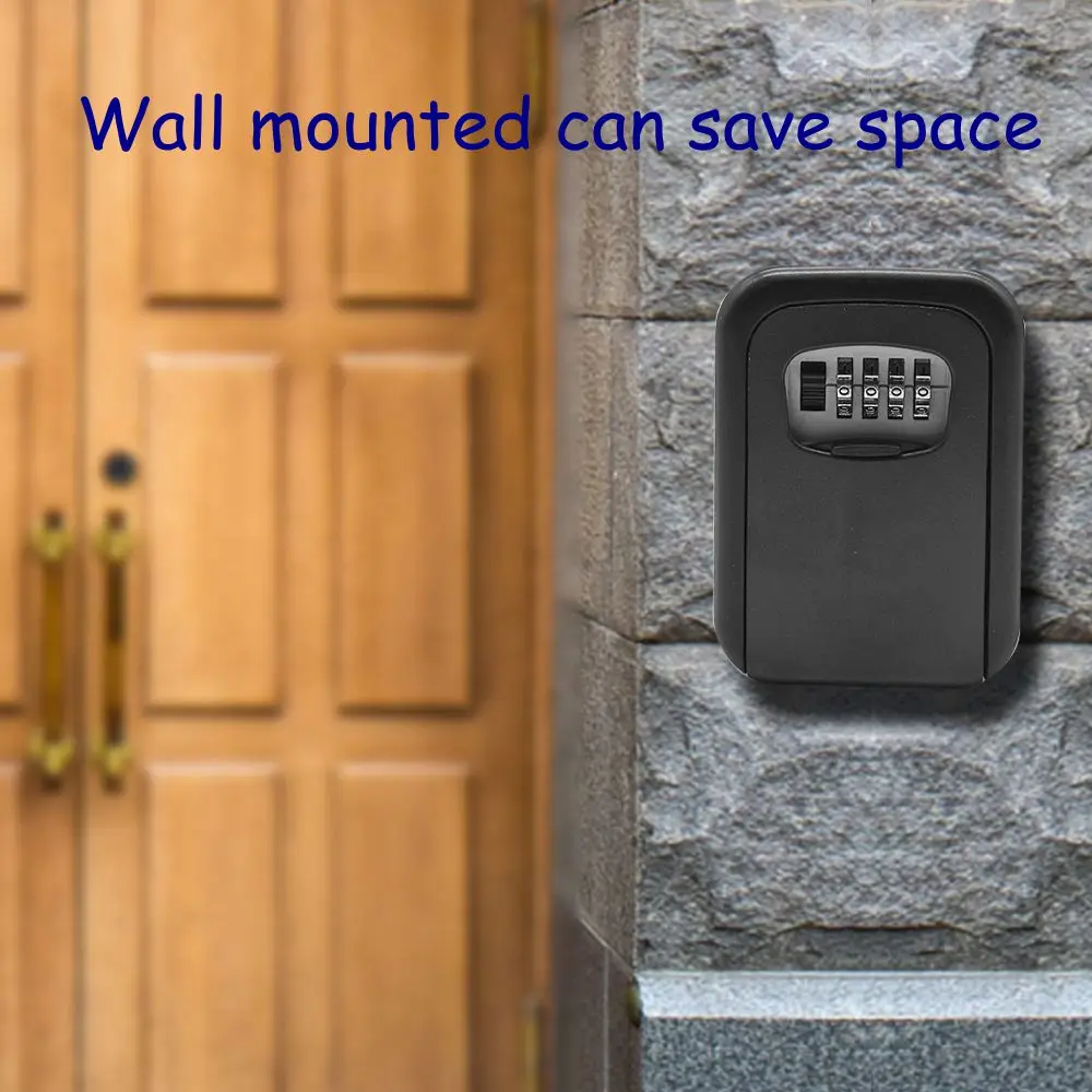 4digit Combination Code Wall Mounted Key Storage Lock Box For House
