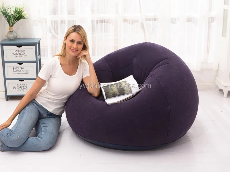 High Quality Inflatable Bean Bag Chair Two Color Dorm Room Air Sofa