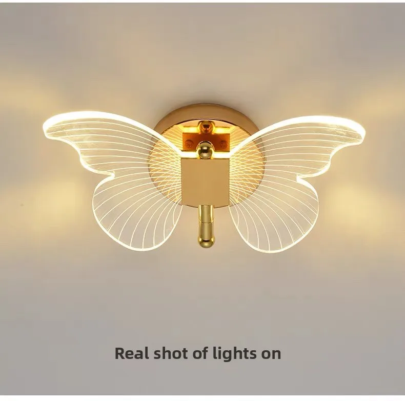 product butterfly inspired led wall lamp with light modern for nordic style hotels bedsides bedrooms and tv walls-9