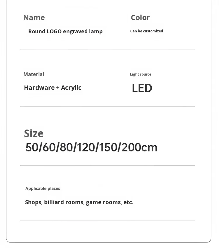 product circular pendant light for billiard hall qingba boxing gym dance studio front desk logo light chandeliers pendant lights-22
