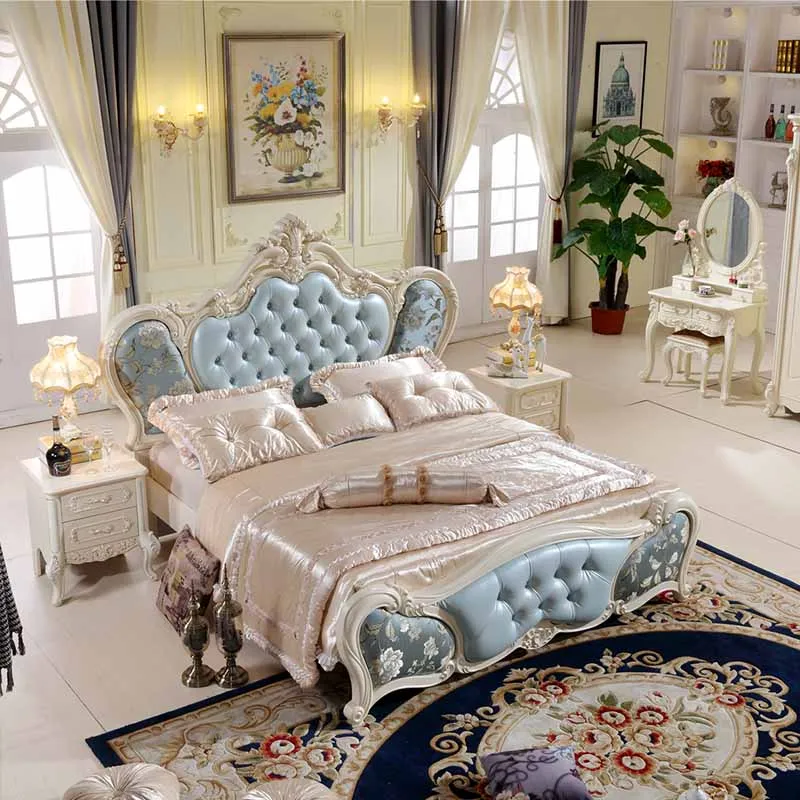 European King Size Beds Bedroom Furniture Solid Wood Bedroom Sets