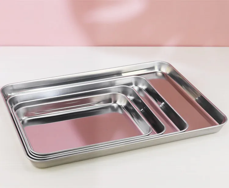 Wholesale custom logo hotel buffet stainless steel metal serving fppd food tray  .jpg