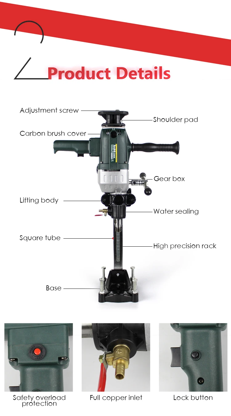 Portable Concrete Core Drilling Machine /Electric Hand Drill