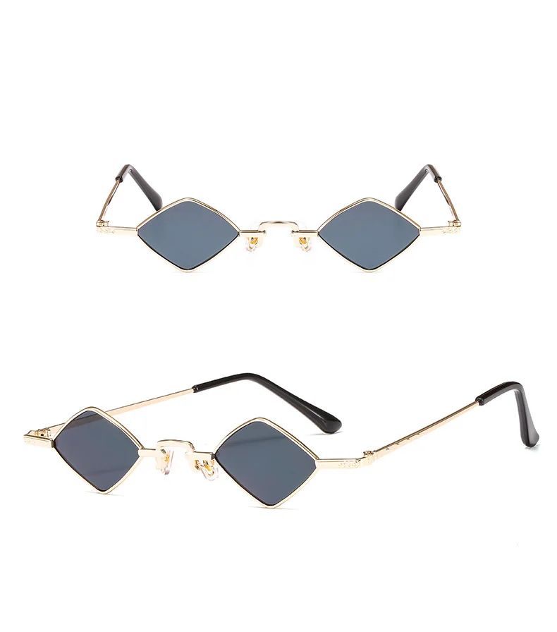 2019-2021 qsky定制logo复古黑色炫彩几何uv400 ce六角菱形平光镜片