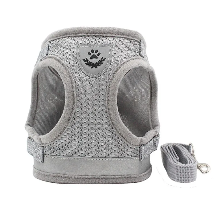 Pet Cat Vest Harness With Free Leash Soft Cat Chest Harness Backpack Adjustable Reflective Breathable