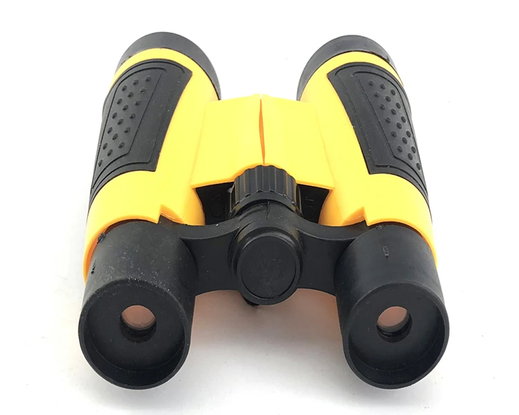 Wholesale hot selling scientific yellow plastic mini telescope model toy binoculars for kid