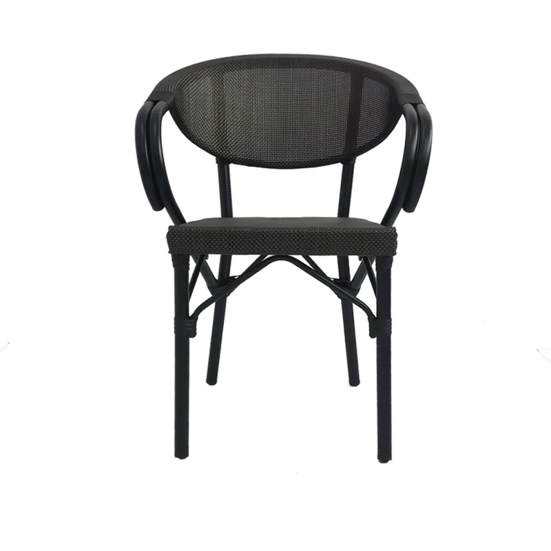 High welcome outdoor aluminum fabric patio garden dining cafe restaurant bistro chair.jpg