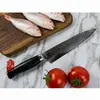 Mealear samurai chef mes supplies knife damascus knife with wooden block