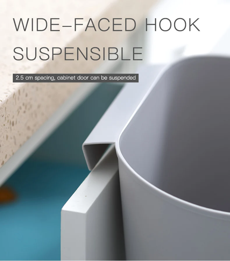 Small plastic Hanging Kitchen Trash Can  Mini Garbage Bin for Cabinet Car Bedroom Bathroom wall mounted  trash bin dust bin