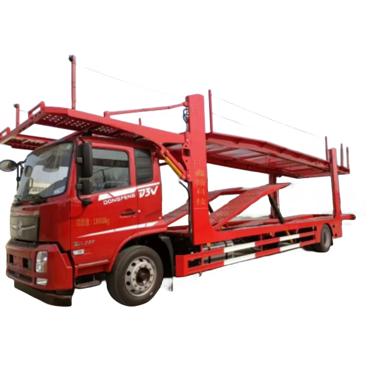 Dongfeng Double Deck Flatbed Tow Truck Sliding Platform Road Recovery