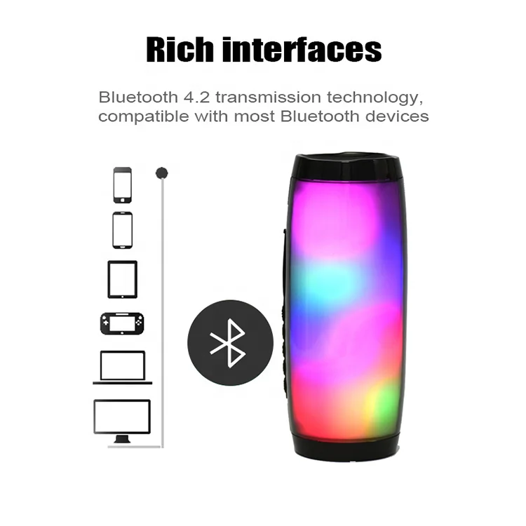 TG157 Portable LED Light Wireless Speakers Outdoor Super Bass Loudspeaker FM Radio Wireless Bluetooths Speakers - ANKUX.COM