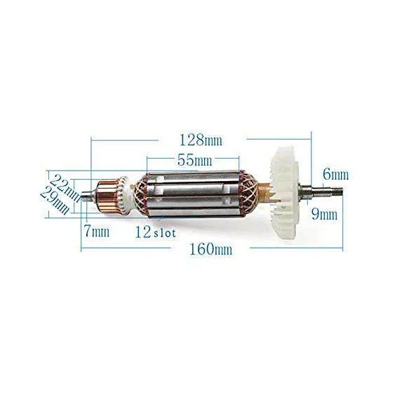 Power Tool Armature/ <a class='inkey' style='color:blue' href='https://www.tool-part.com/rotor' target='_blank'>Rotor</a> for Angle Grinder MK GA5030 GA4030 supplier