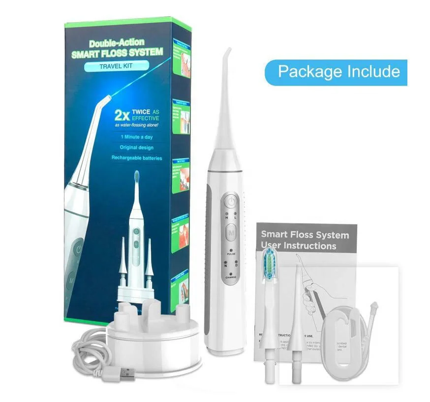 Electronic oral floss water irrigator jet dental water flosser toothbrush
