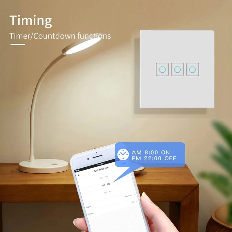 China Factory OEM 1Gang WiFi Smart Touch Sensitive Switch Wall Wifi Switch Work with Alexa Google Home