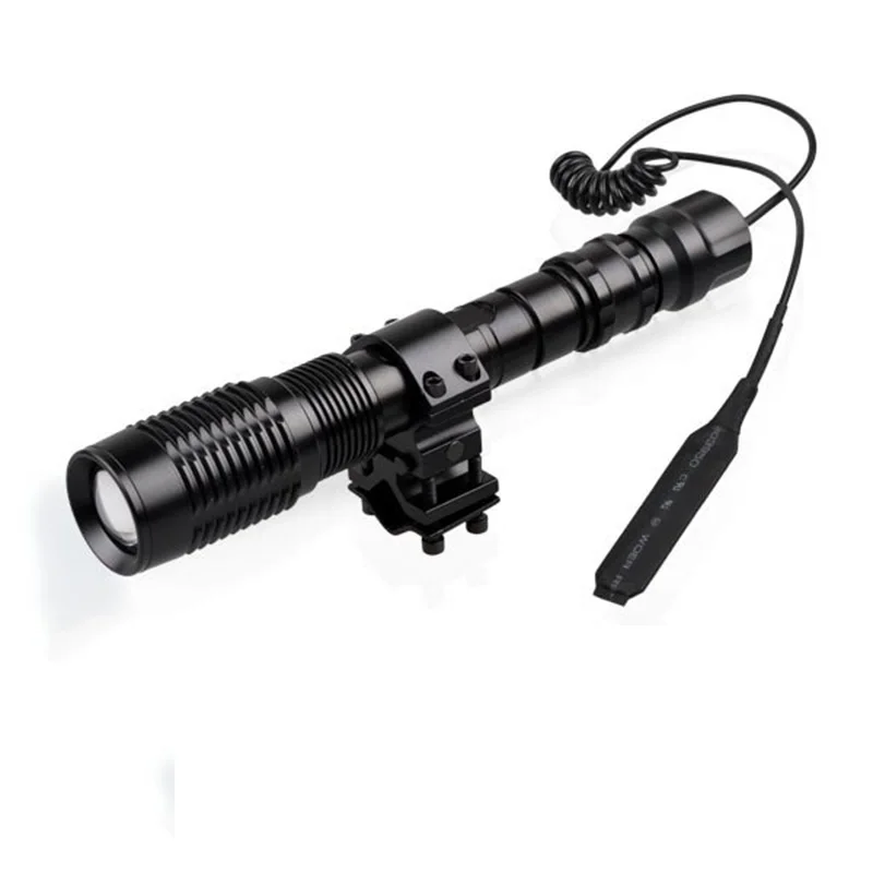 1000 lumen self defensive zoom rechargeable tactical gun hunting flashlight waterproof