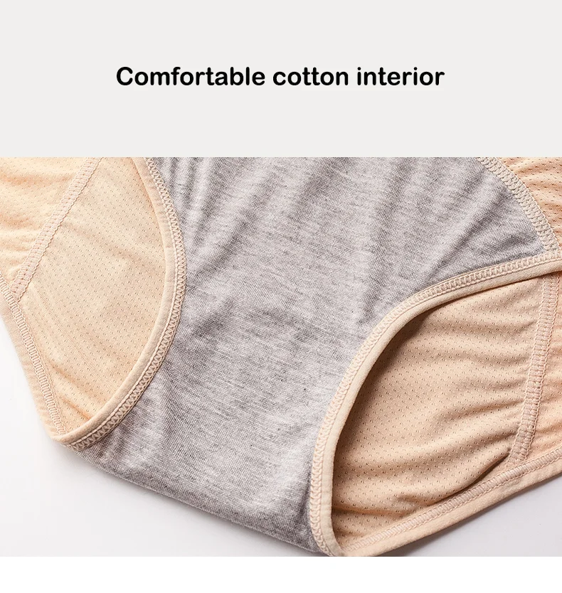 Menstrual Period Underwear Women Modal Cotton Panties Ladies Seamless Lengthen Panties 