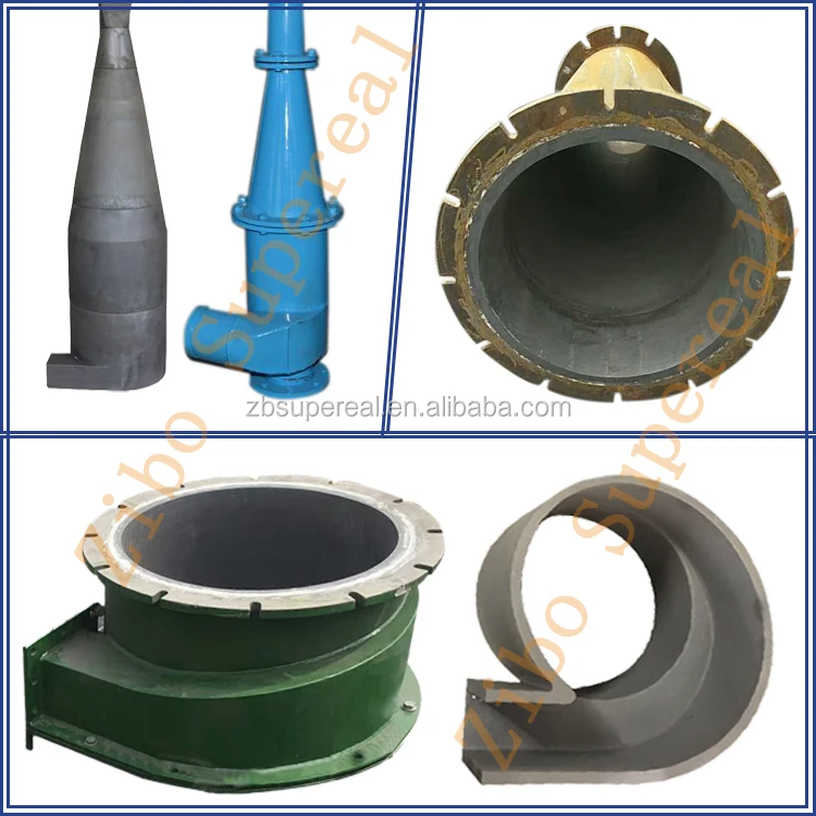 Silicon Carbide Wear Ceramic Lining Tubes / Parts