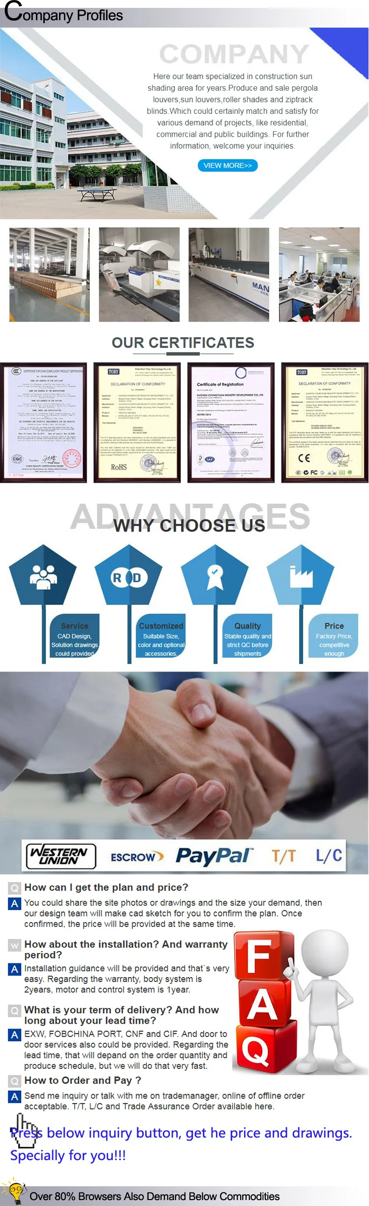 Vergola openning roof sun louver shutter aluminum roof pergola louvre roof