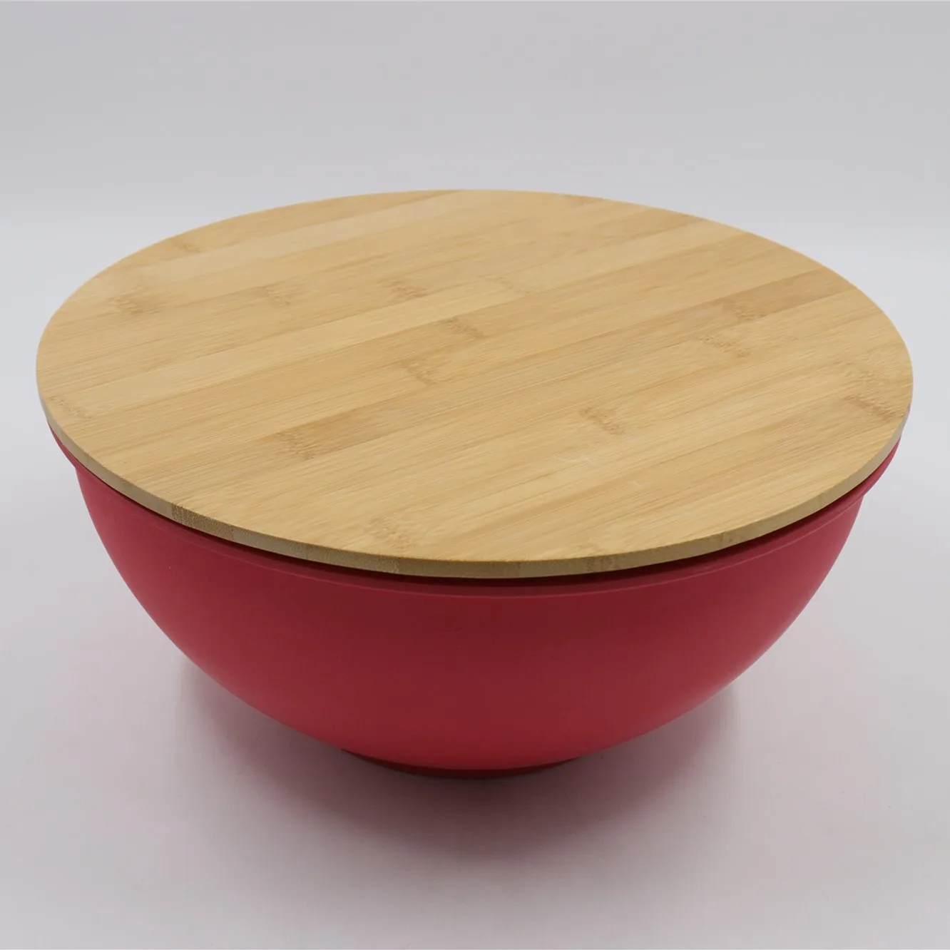 Biodegradable Disposable Bamboo Fruit Salad Bowl With Wood Lid - Buy