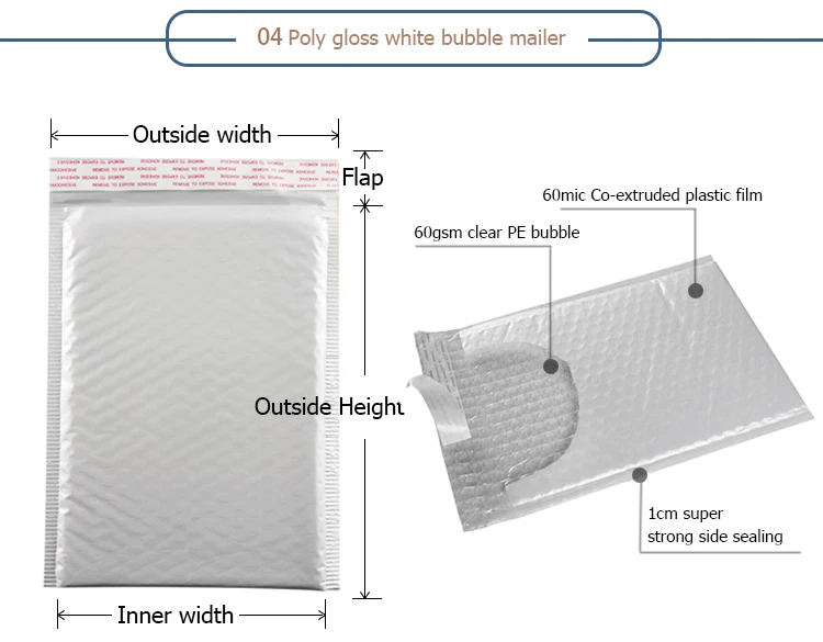 wholesale Waterproof Postal Courier Mailing Envelope Air Bubble Mailer Bag Envelopes Plastic Bags for sale