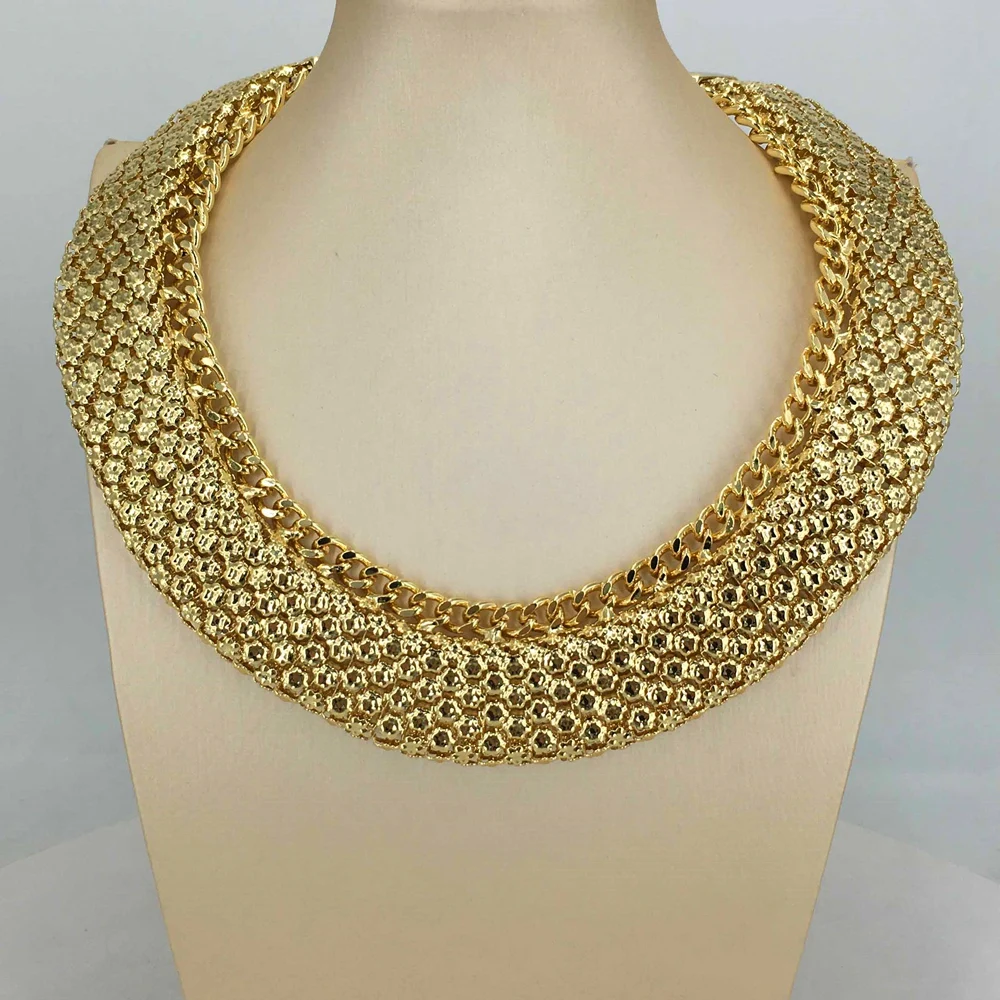 Yuminglai Brazilian Jewelry Set Including Bracelet Necklace Earrings