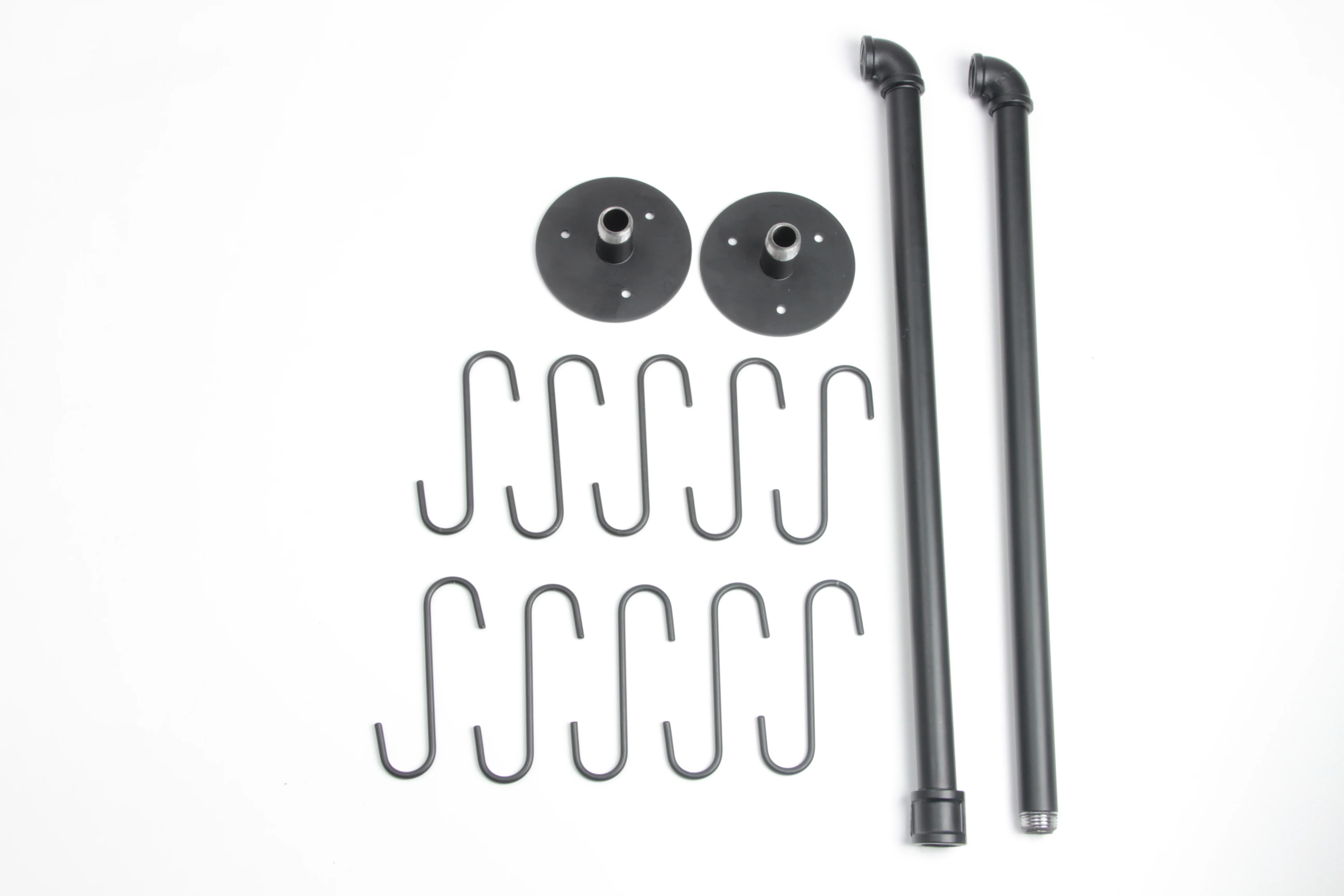 High Quality Wall Mounted Metal Kitchen Hanging Rail Black Kitchen