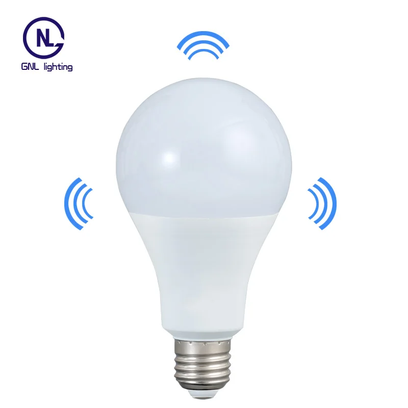 GNL radar sensor bulb lamp smart body sensor 7W 9W A60 screw e27 B22 corridor lamp