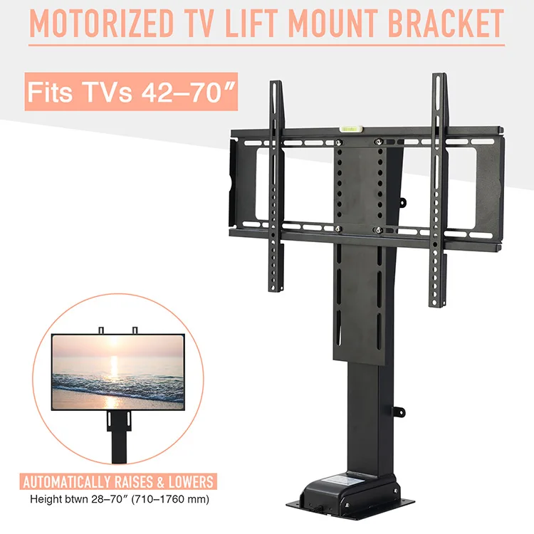 Motorized Remote Control Tv Lift 32"70" Tv Mechanism 1000mm Auto