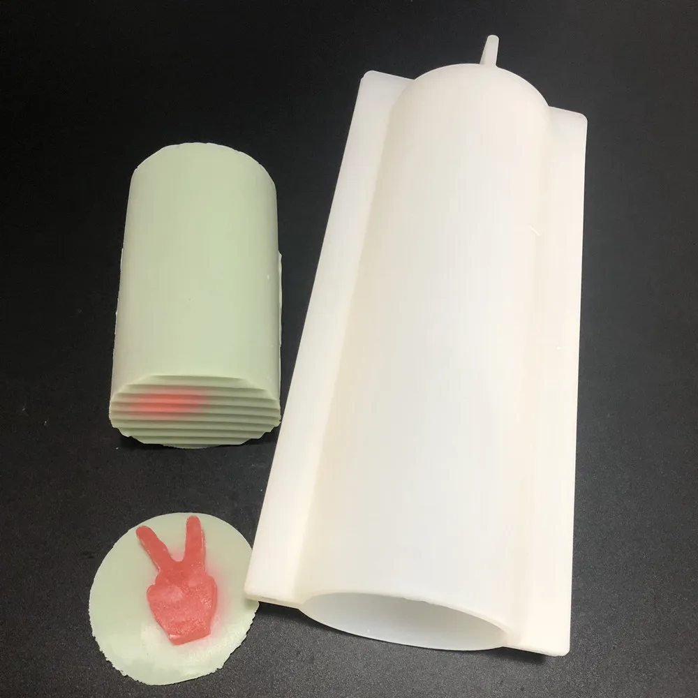 1kg Silicone Column Soap Mold Embed Soaps Tube Molds Cylinder Candle