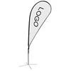 Factory Scale Polyester Fabric Advertising Banner Teardrop Feather Rectangle Beach Marketing J Flag