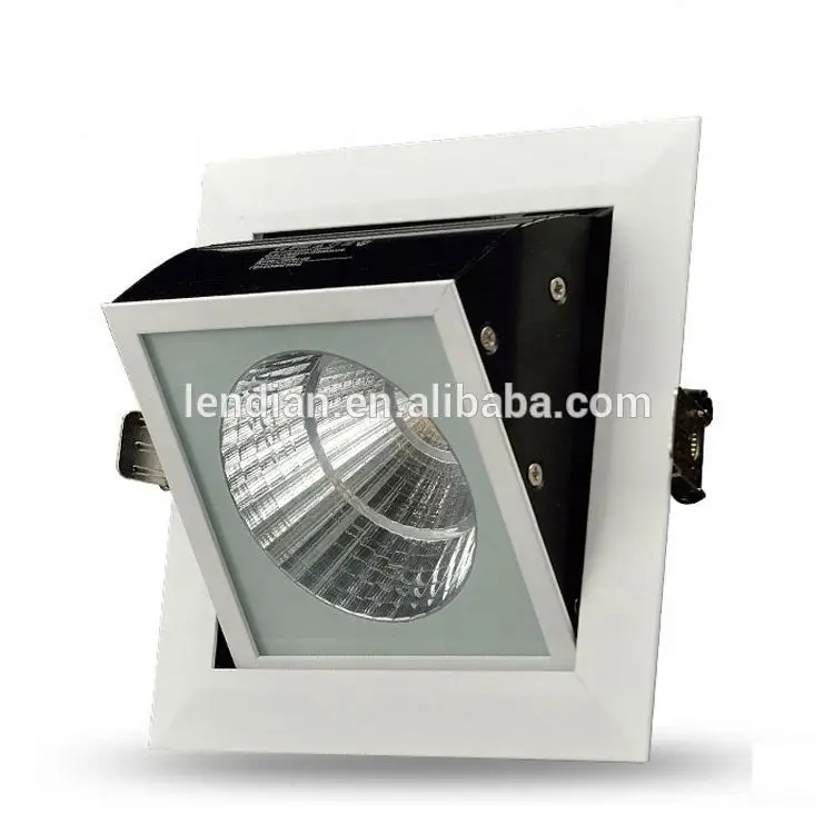 20w 40w hot sales store office square shape embedded led grill spotlight down light with aluminum housing