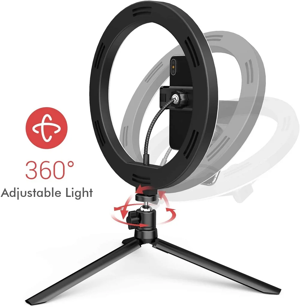 LED Ring Light Mobile Phone Live Beauty Light For Makeup Live Fill Light Tripod For Phone With Ring Light - View #4
